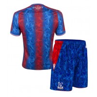 Camisa de Futebol Crystal Palace Equipamento Principal Infantil 2024-25 Manga Curta (+ Calças curtas)